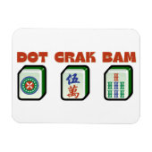 Mahjong Dot Crak Bam Magnet (Horizontal)