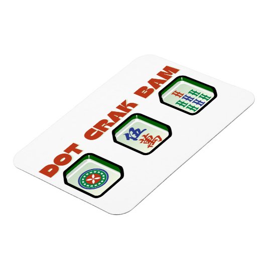 Mahjong Dot Crak Bam Magnet (Linke Seite)