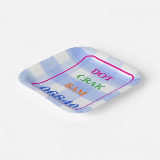 Mahjong Dot Crak Bam Pappteller (Gewinkelt)