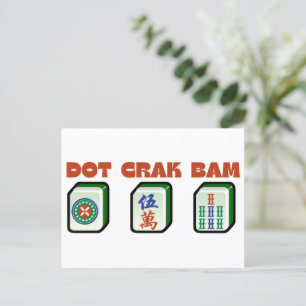 Mahjong Dot Crak Bam Postkarte
