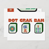 Mahjong Dot Crak Bam Postkarte (Vorne/Hinten)