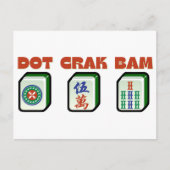 Mahjong Dot Crak Bam Postkarte (Vorderseite)