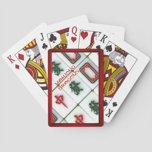 Mahjong-Drachen Spielkarten (Rückseite)