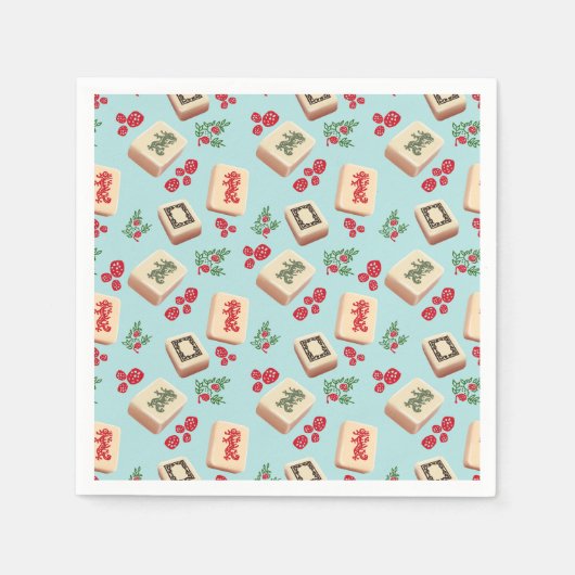 Mahjong Dragon Tile Paper Napkins Serviette (Vorderseite)