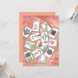 Mahjong Einladungskarte Einladung