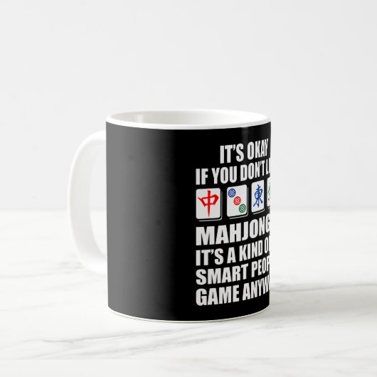 Mahjong - Es ist eine Art kluge Leute Spielspass P Kaffeetasse (Vorderseite Links)