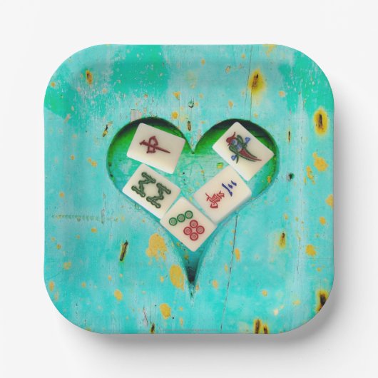 Mahjong Fills Pappteller (Vorderseite)