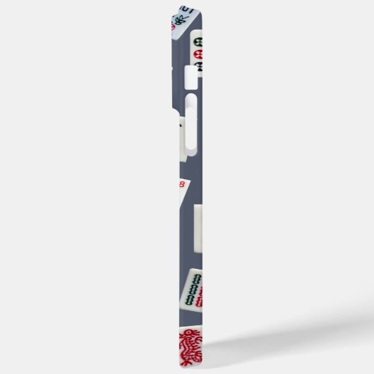 MahJong Fliesen-Design auf dunkelblau Case-Mate iPhone Hülle (Rückseite / Links)