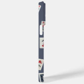 MahJong Fliesen-Design auf dunkelblau Case-Mate iPhone Hülle (Rückseite / Rechts)