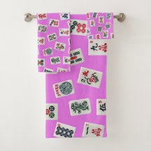 MahJong Fliesen-Design auf rosa