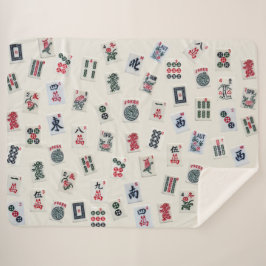 MahJong Fliesen Fotografie auf Abzeichen Hintergru Sherpadecke