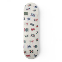 MahJong Fliesen Fotografie auf Abzeichen Hintergru