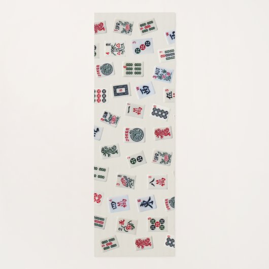 MahJong Fliesen Fotografie auf Abzeichen Hintergru Yogamatte (Rückseite)