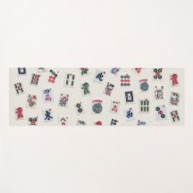 MahJong Fliesen Fotografie auf Abzeichen Hintergru