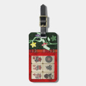 Mahjong Fliesen Gepäckanhänger (Vorderseite vertikal)