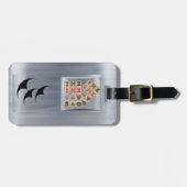 Mahjong Fliesen Gepäckanhänger (Vorderseite horizontal)