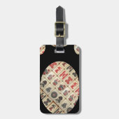 Mahjong Fliesen Gepäckanhänger (Vorderseite vertikal)