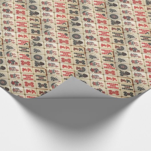 Mahjong Fliesen Geschenkpapier (Ecke)