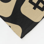 Mahjong-Fliesen, schwarz braun Fleecedecke (Ecke)