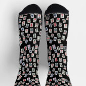 MahJong-Fliesen (Symbole) auf dunkel Socken (Oben)