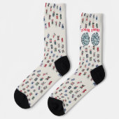 MahJong-Fliesen (Symbole) Socken (Linkes Detail)