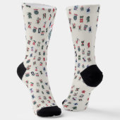 MahJong-Fliesen (Symbole) Socken (Gewinkelt)