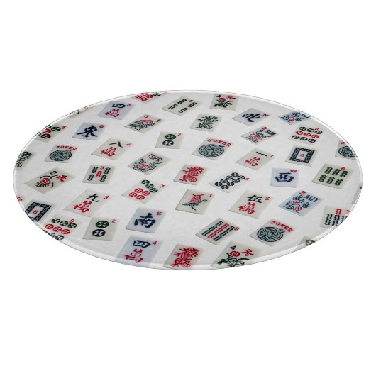 MahJong-Fliesen und Symbole Schneidebrett (Ecke)