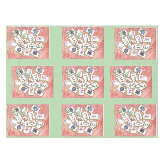 Mahjong Fliesendecke Tischdecke (Vorderseite (Horizontal))