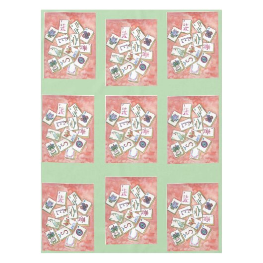 Mahjong Fliesendecke Tischdecke (Vorderseite)