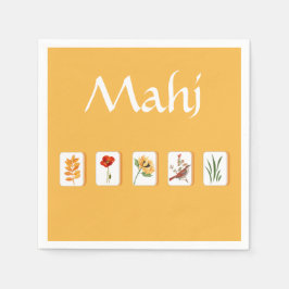 Mahjong Flower Tiles Serviette