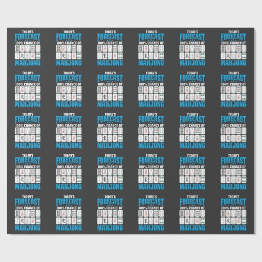 Mahjong Forecast Mah Jong Boardgame Lover Geschenkpapier (Flach)