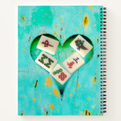 Mahjong füllt mein Heart-Notizbuch Notizblock (Rückseite)