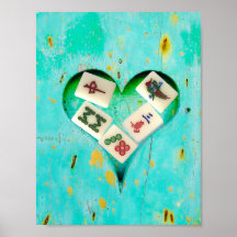 Mahjong füllt mein Heart Poster