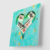 Mahjong füllt meine rustikale Uhr Herz (Winkel)