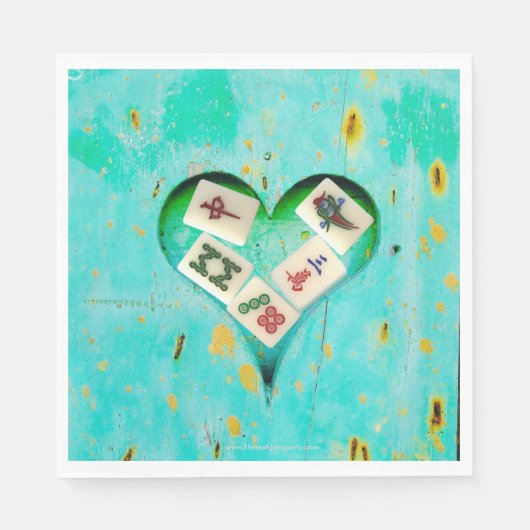 Mahjong füllt meine Serviette aus dem Herzen (Vorderseite)