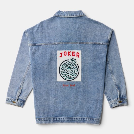 MahJong game symbol Joker tile Jeansjacke (Rückseite)