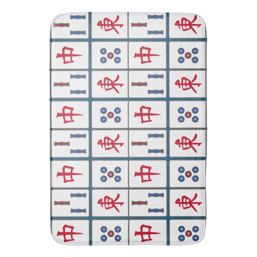 Mahjong Game Tiles Design Badematte (Vorderseite Vertikal)