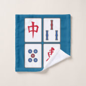 Mahjong Game Tiles Design Badhandtuch Set (Waschlappen)