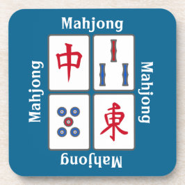 Mahjong Game Tiles Design Beverage Coaster Getränkeuntersetzer