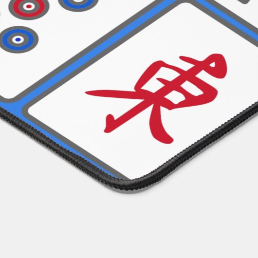 Mahjong Game Tiles Design Desk Mat Schreibtischunterlage (Ecke)