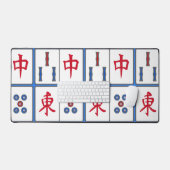 Mahjong Game Tiles Design Desk Mat Schreibtischunterlage (Tastatur & Maus)