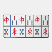 Mahjong Game Tiles Design Desk Mat Schreibtischunterlage (Vorderseite)