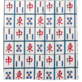 Mahjong Game Tiles Design Duschvorhang (Vorderseite)