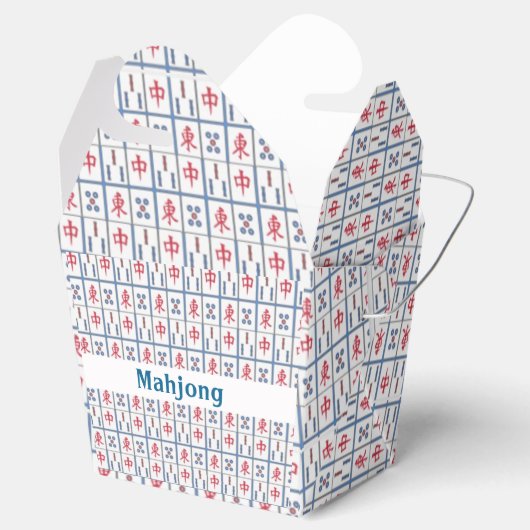 Mahjong Game Tiles Design Gastgeschenk Box Geschenkschachtel (Geöffnet)