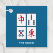 Mahjong Game Tiles Design Geschenkanhänger (Vorderseite)