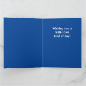 Mahjong Game Tiles Design Grußkarte Karte (Innenseite)