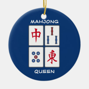 Mahjong Game Tiles Design Keramik Keramik Ornament