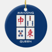 Mahjong Game Tiles Design Keramik Ornament (Hinten)