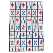 Mahjong Game Tiles Design Medium Geschenktasche Mittlere Geschenktüte (Rückseite)