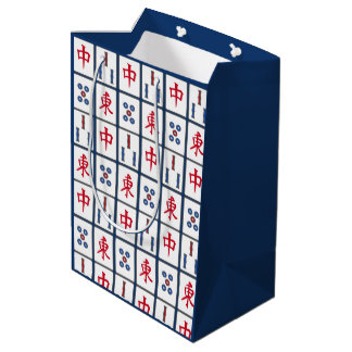 Mahjong Game Tiles Design Medium Geschenktasche Mittlere Geschenktüte